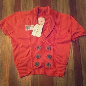 NWT cropped short sleeve cardigan